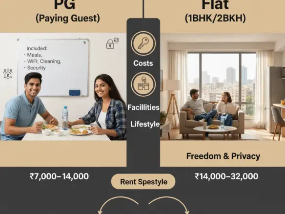 pg vs flat what to prefer in Noida
