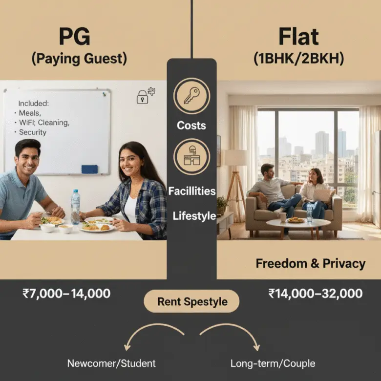 PG vs Flat in Noida — Which Is Better for You?